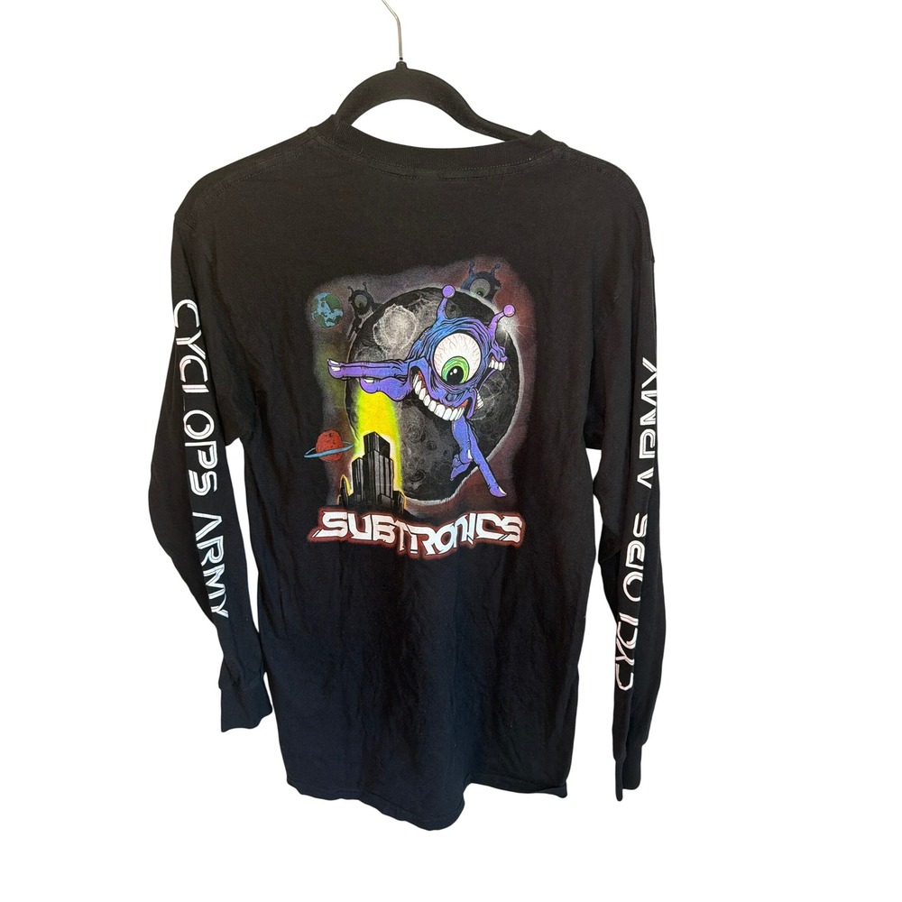Subtronics Cyclops Army Long Sleeve Shirt Black Mens Medium EDM Dubstep Graphic